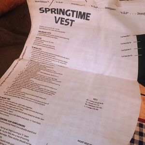 Vintage Vest Material Pattern